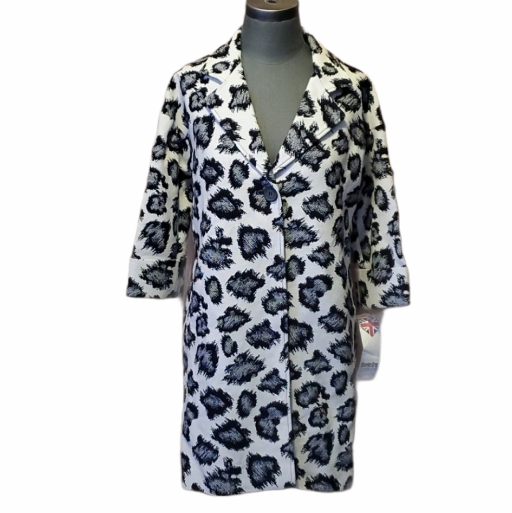 Charles Gray London leopard swing coat